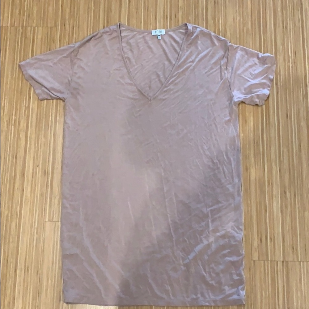 Pink/beige T-shirt dress